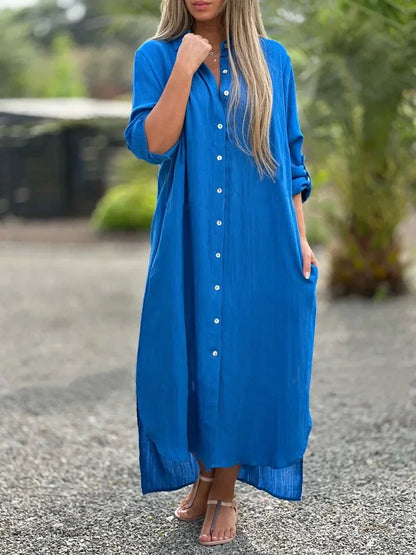 Mia | Elegant Cotton Hemp Summer Dress for Women - Image 6
