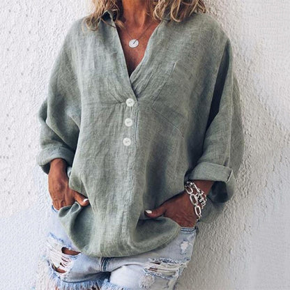Amy | Casual Elegance V-neck blouse for women - Image 1