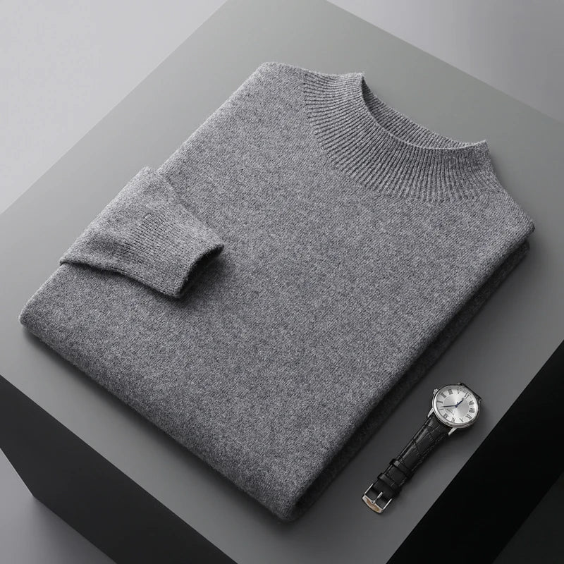 Louie | Men's Mock Neck Sweater - Image 6