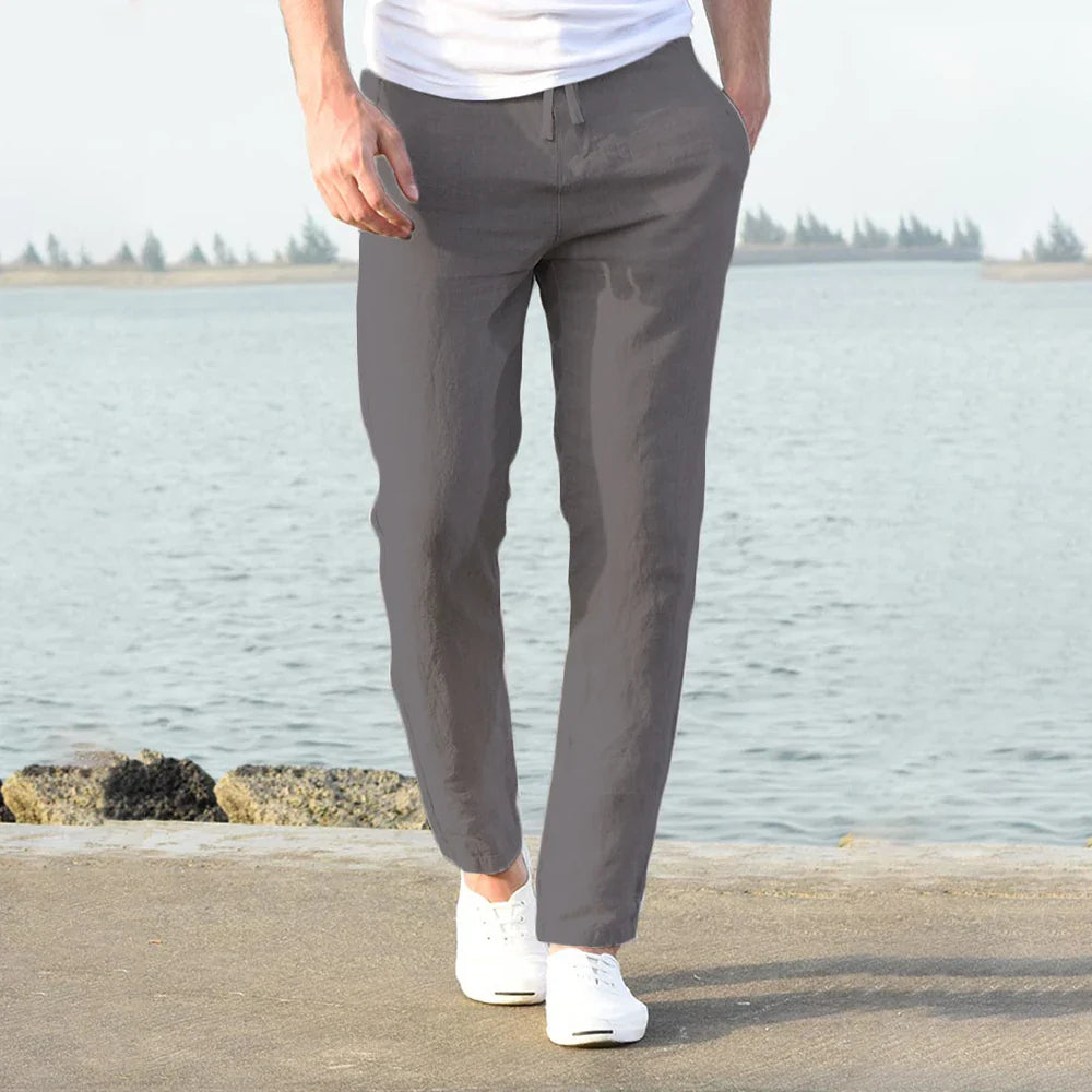 John | Men's lightweight cotton linen trousers - Image 2
