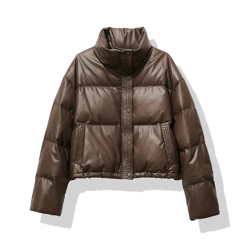 Norma | Women's Cropped Puffer Jacket - Image 1