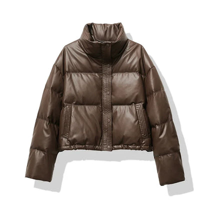 Norma | Women's Cropped Puffer Jacket - Image 1