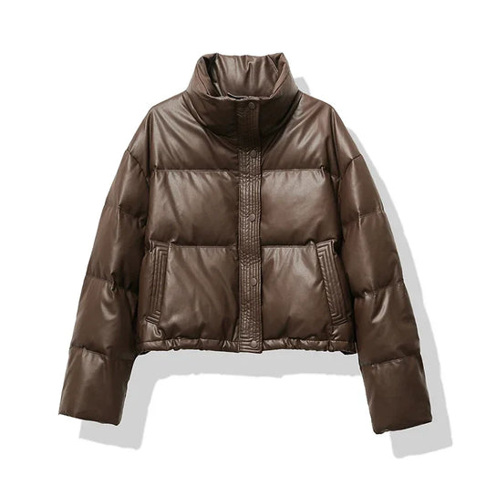 Norma | Women's Cropped Puffer Jacket - Image 1
