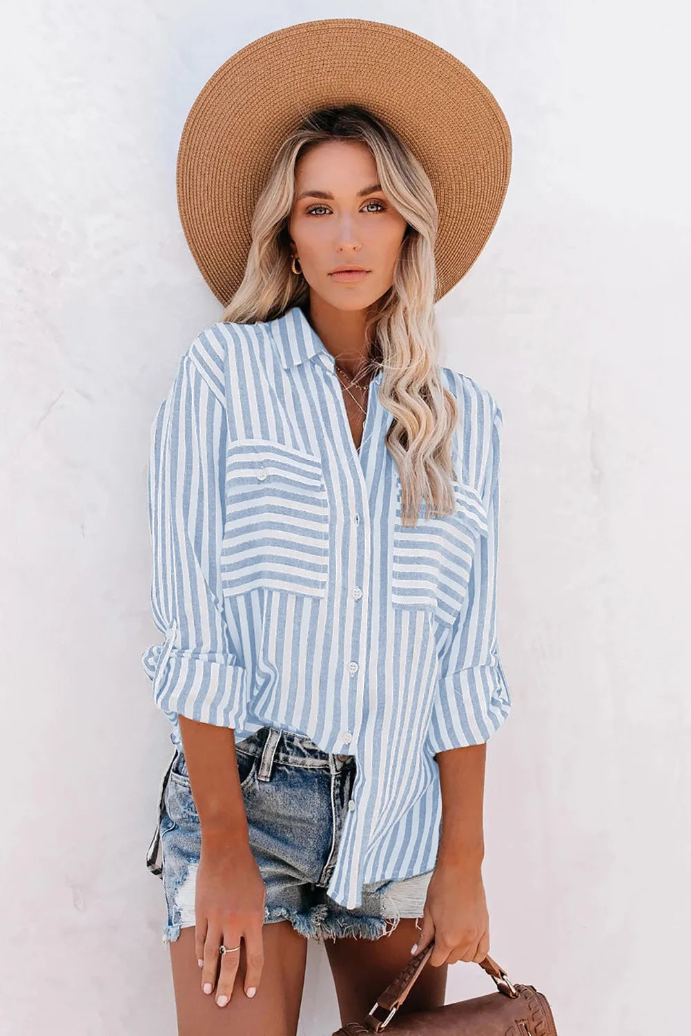 Jane | Striped Blouse for Women - Casual Chic - Image 7