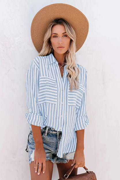 Jane | Striped Blouse for Women - Casual Chic - Image 7