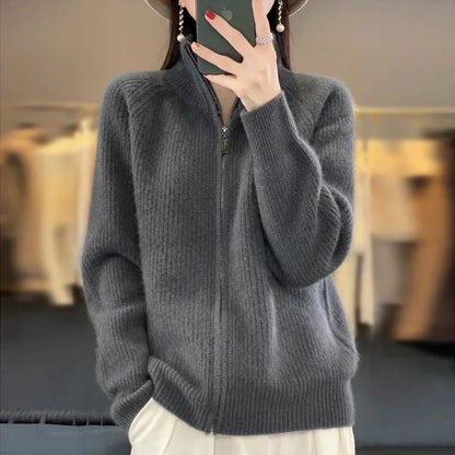 Teresa | Women's Zip-Up Sweater Jacket - Image 11