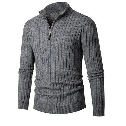 Kris | Men's Quarter Zip Slim-Fit Sweater - Image 7