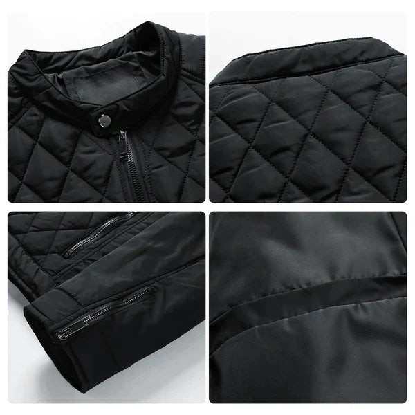William | Men's Quilted Lightweight Bomber Jacket - Image 5