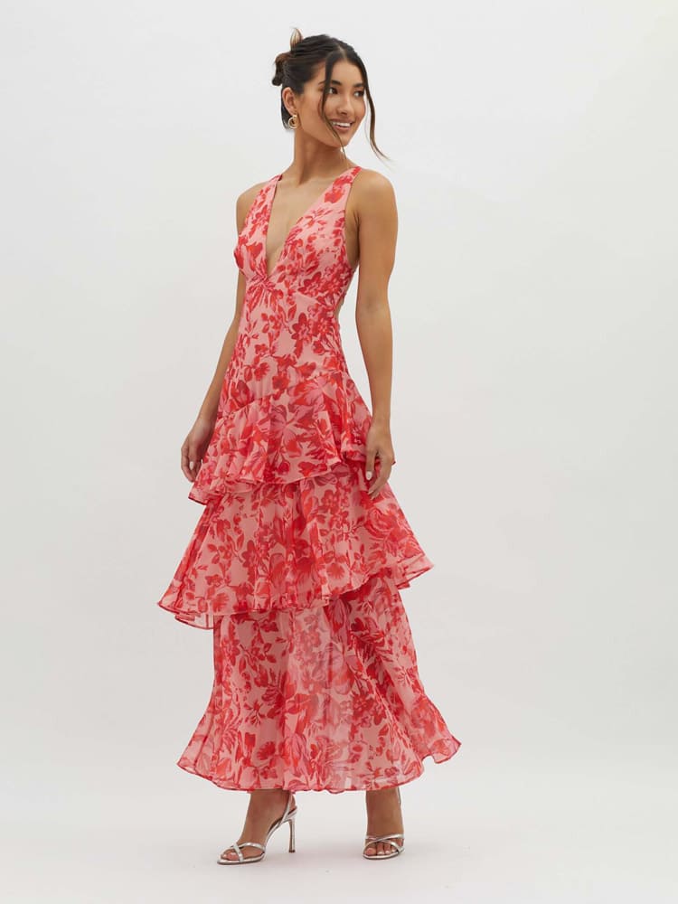 Kay | Strappy Back Floral Maxi Dress for Spring Elegance - Image 4