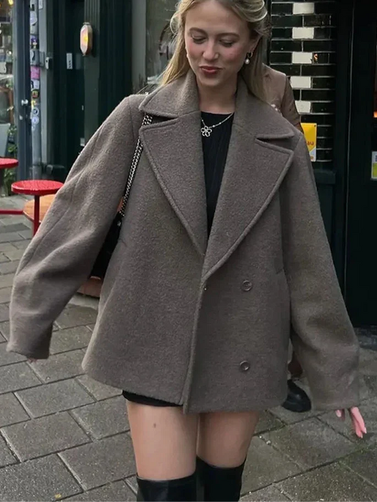 Olivia | Women's Oversized Double-Breasted Coat - Image 1