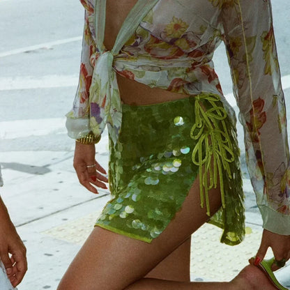 Tiffany | Sparkling Sequin Mini Skirt for Stylish Nights - Image 4