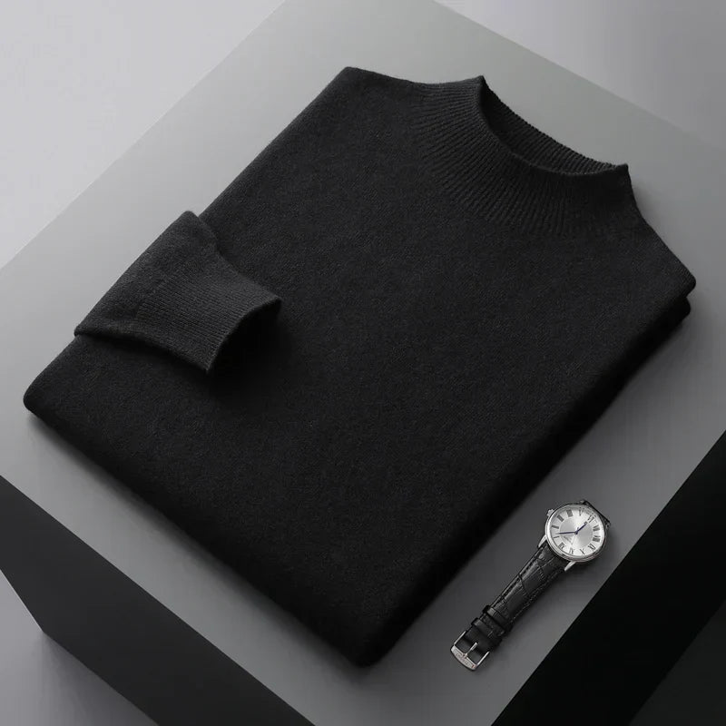 Louie | Men's Mock Neck Sweater - Image 5