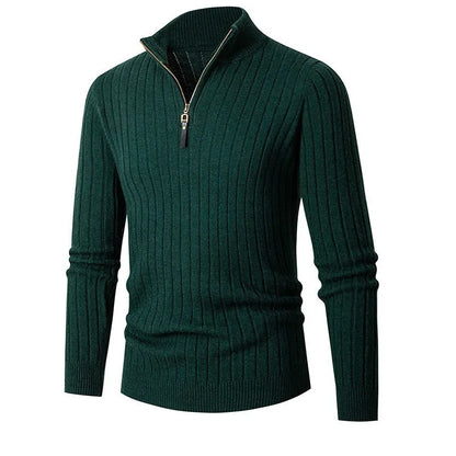 Kris | Men's Quarter Zip Slim-Fit Sweater - Image 10