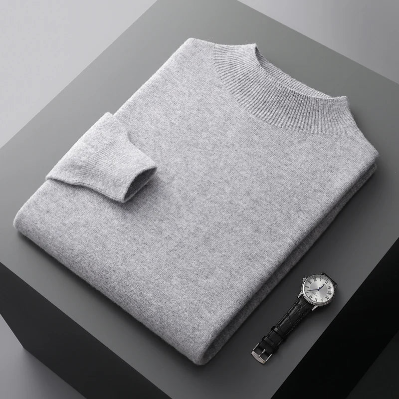 Louie | Men's Mock Neck Sweater - Image 11