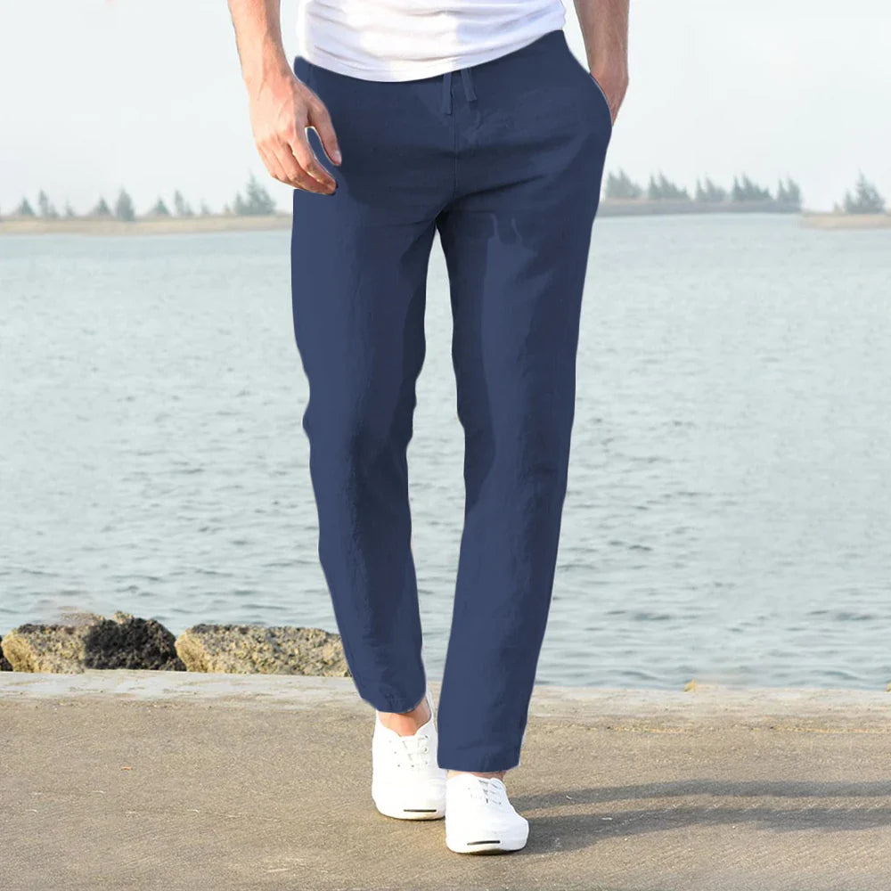 John | Men's lightweight cotton linen trousers - Image 5
