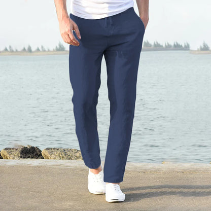 John | Men's lightweight cotton linen trousers - Image 5