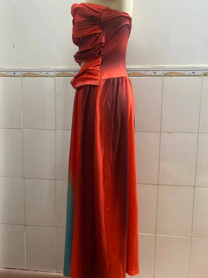 Raegan | Elegant Color-Block Maxi Dress - Image 4