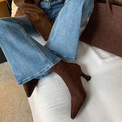 Doris | Women's Pointed Toe Sock Boots - Image 2