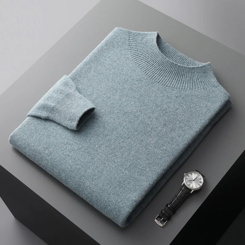 Louie | Men's Mock Neck Sweater - Image 10