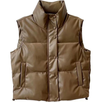 Kathleen | Women's High Collar Quilted Puffer Vest - Image 6