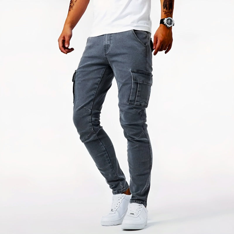 Riley | Men's Skinny Fit Cargo Pants - Image 1