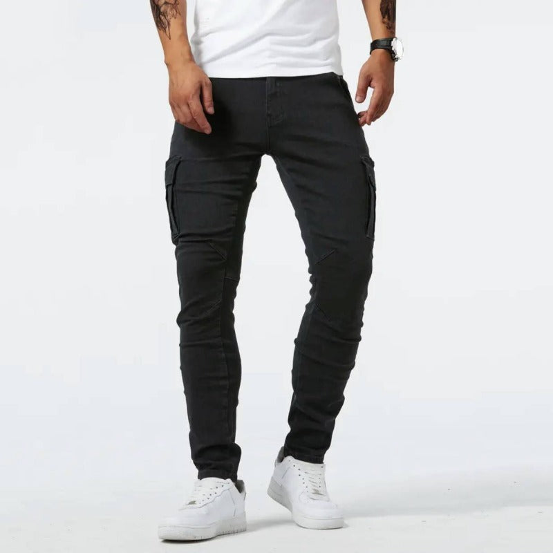 Riley | Men's Skinny Fit Cargo Pants - Image 2