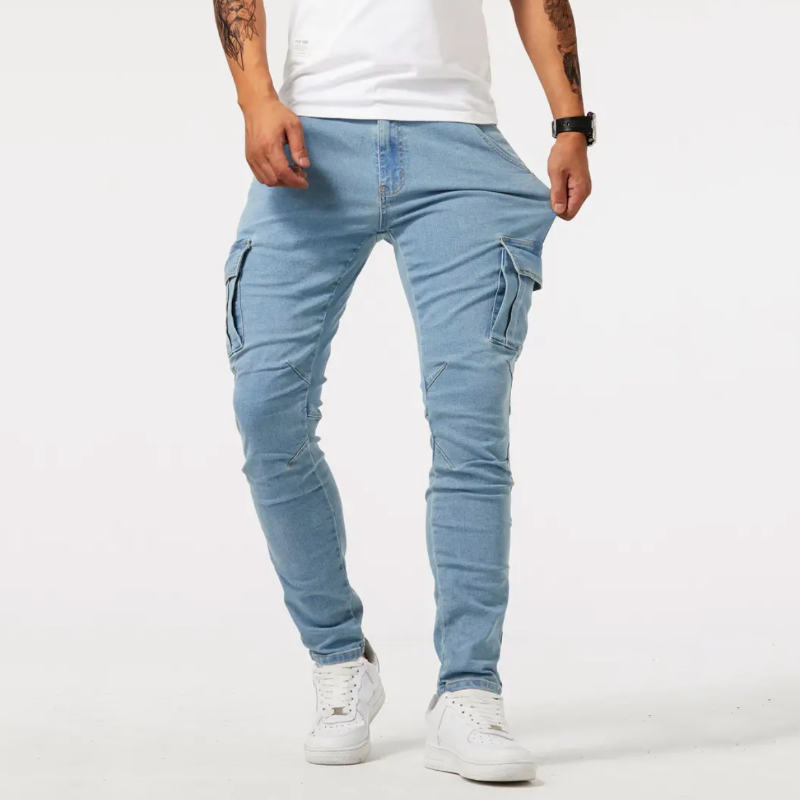 Riley | Men's Skinny Fit Cargo Pants - Image 3
