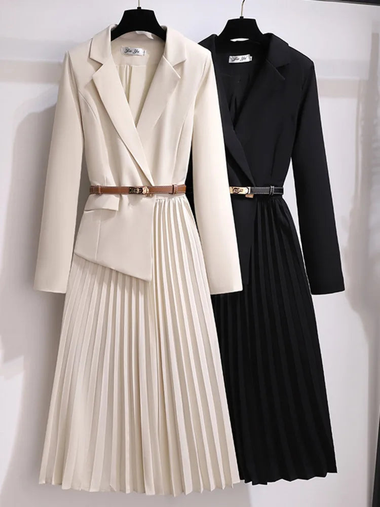 Nicole | Women's Pleated A-Line Midi Dress - Image 6