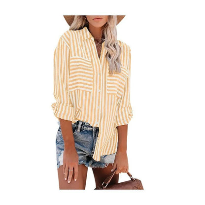 Jane | Striped Blouse for Women - Casual Chic - Image 10
