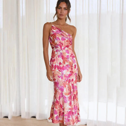 Madison | Elegant Asymmetrical Floral Midi Dress for Every Occasion - Image 1