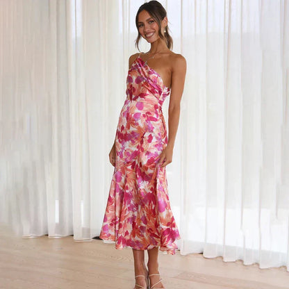 Madison | Elegant Asymmetrical Floral Midi Dress for Every Occasion - Image 2