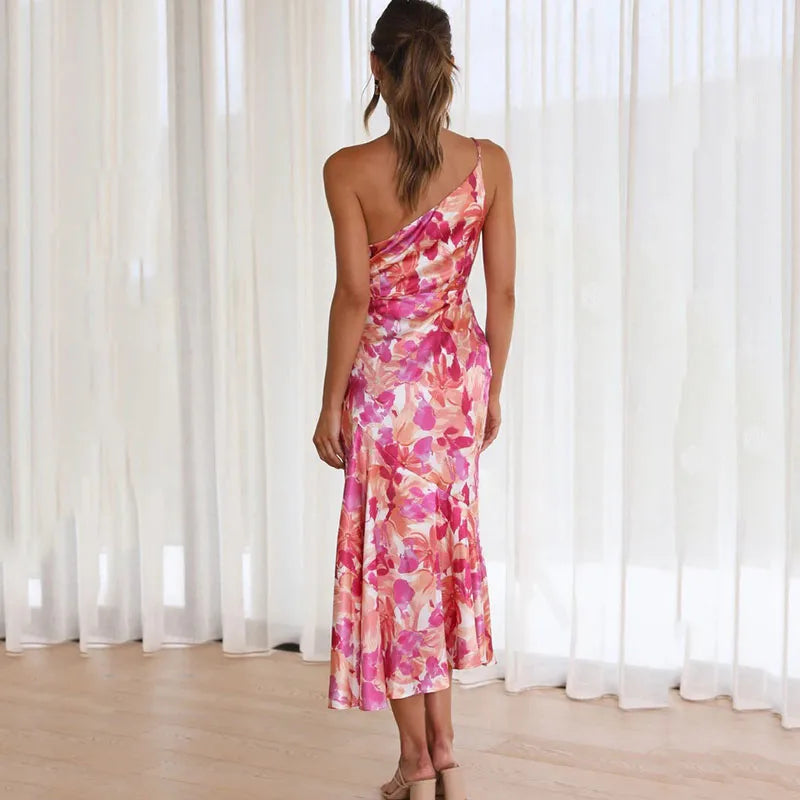 Madison | Elegant Asymmetrical Floral Midi Dress for Every Occasion - Image 3