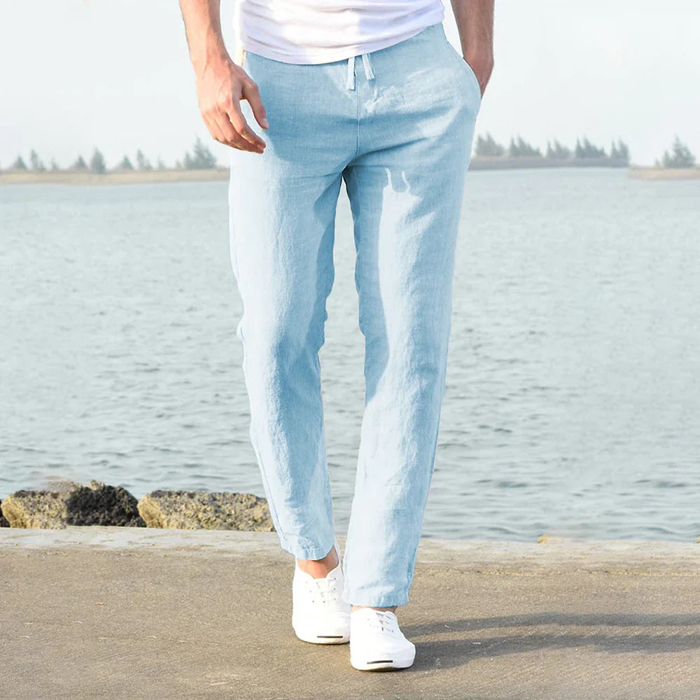 John | Men's lightweight cotton linen trousers - Image 6