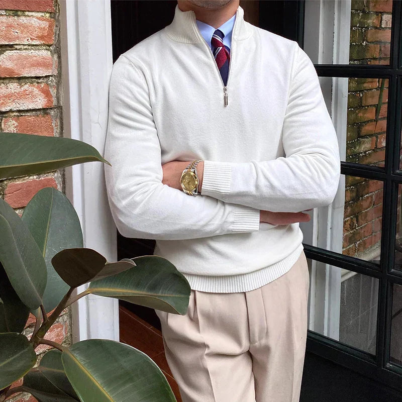 Kris | Men's Quarter Zip Sweater - Image 5