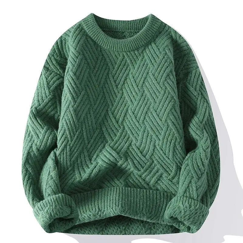Morgan | Men's Crewneck Patterned Sweater - Image 9