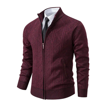 Richard | Men's Zip-Up Cardigan Sweater - Image 5