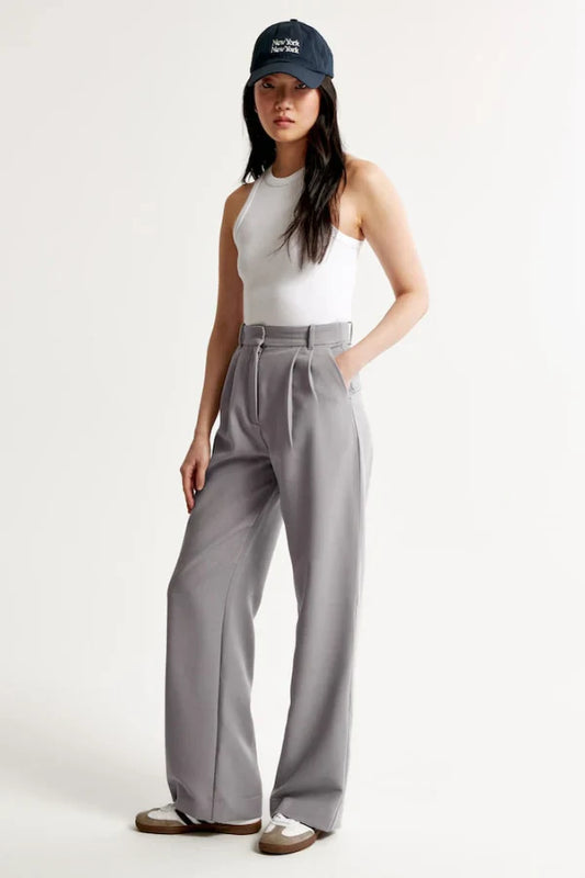 Nadia | Tailored Gray Pants for Effortless Style - Image 1
