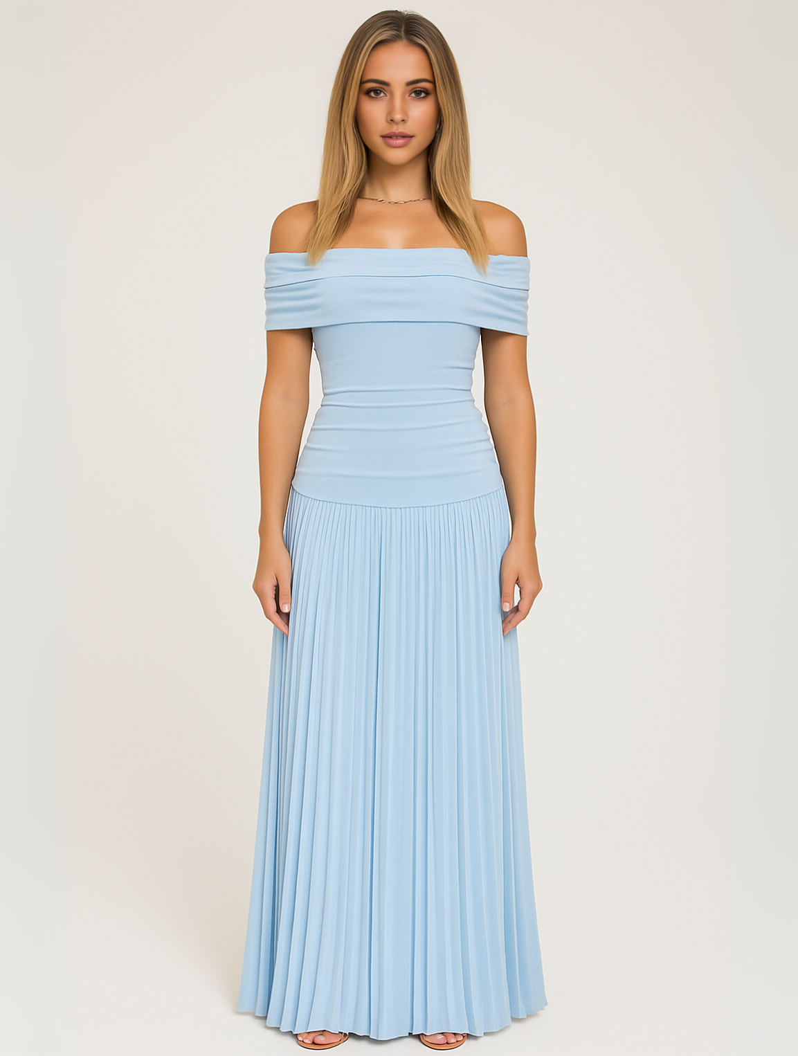 Susan | Timeless Elegant Off-Shoulder Maxi Dress - Image 5