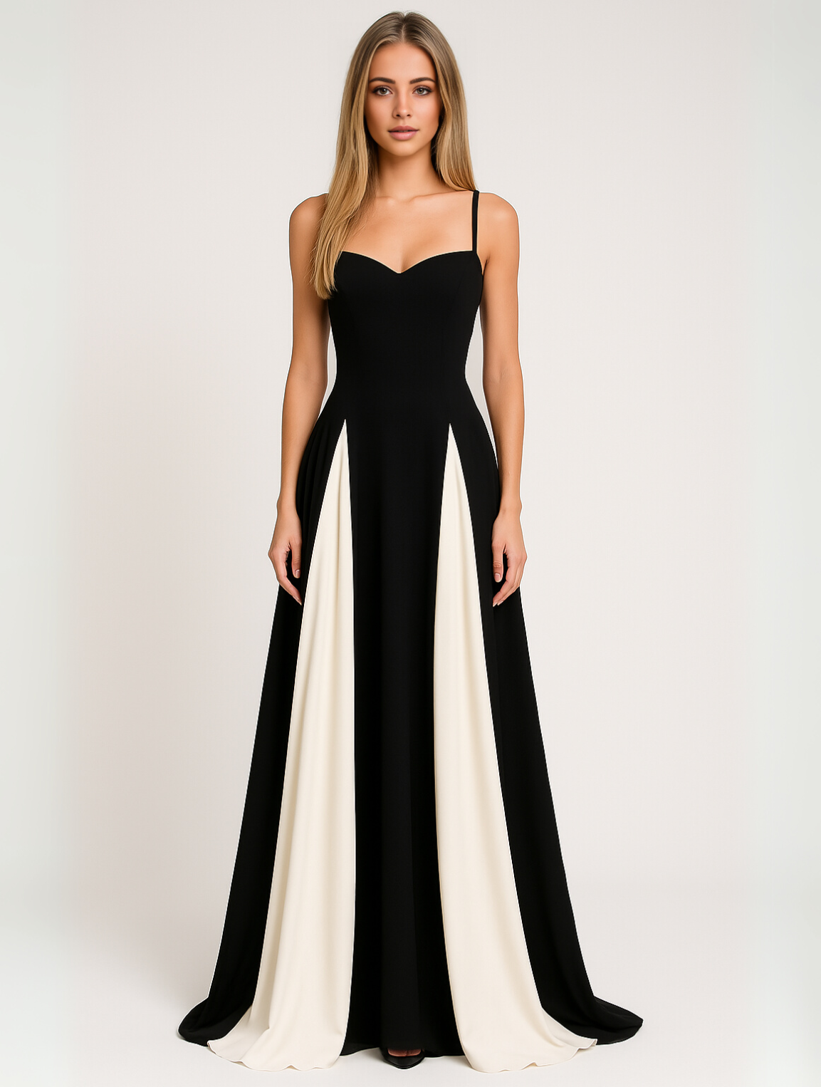 Charlotte | Portofino Elegant Contrast Panel Dress - Image 1