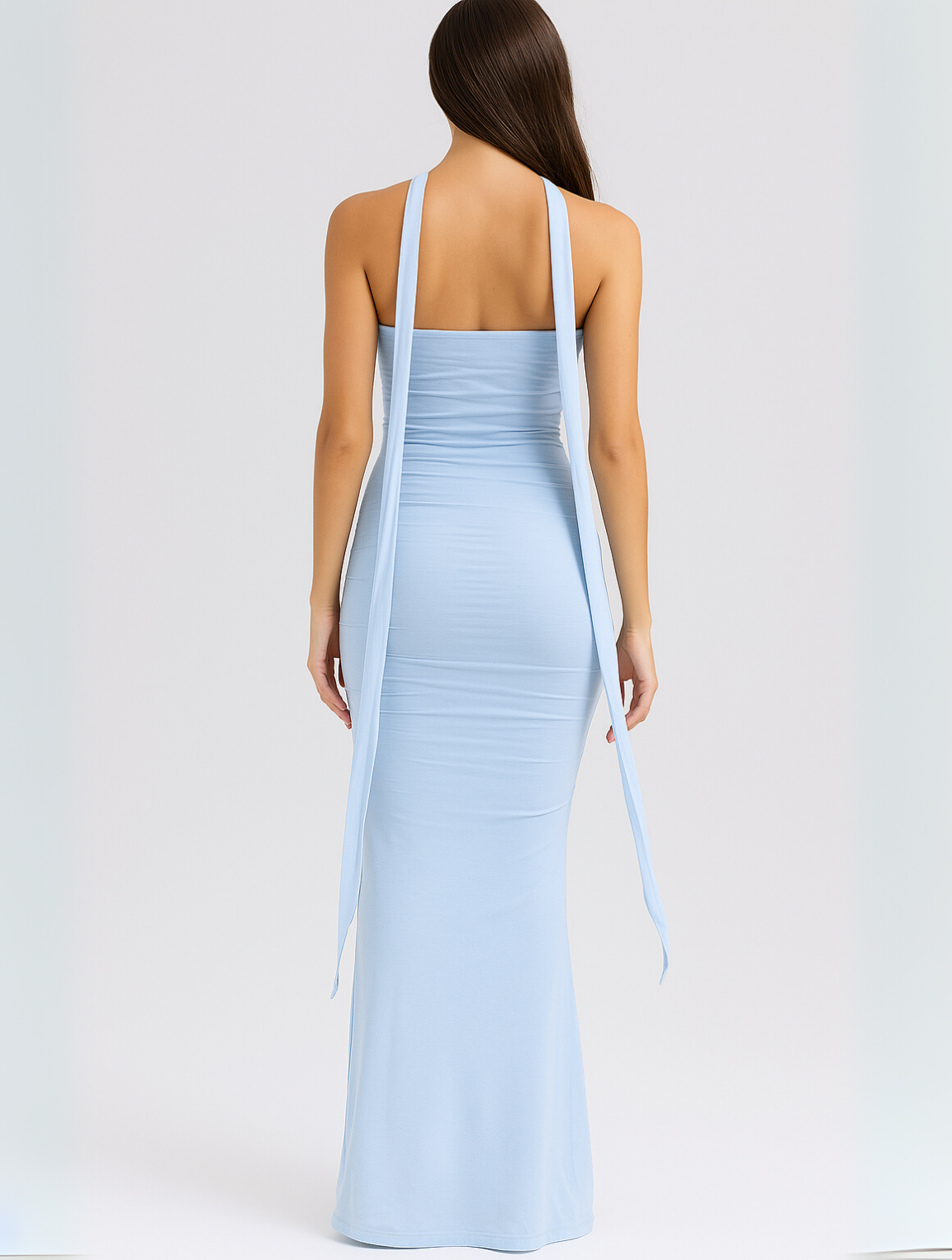 Phyllis | Elegant Strapless Choker Dress - Image 4