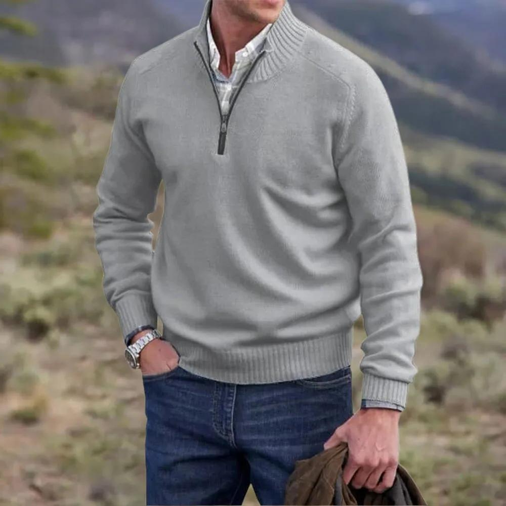 Russell | Men's Quarter-Zip Mock Neck Sweater - Image 1