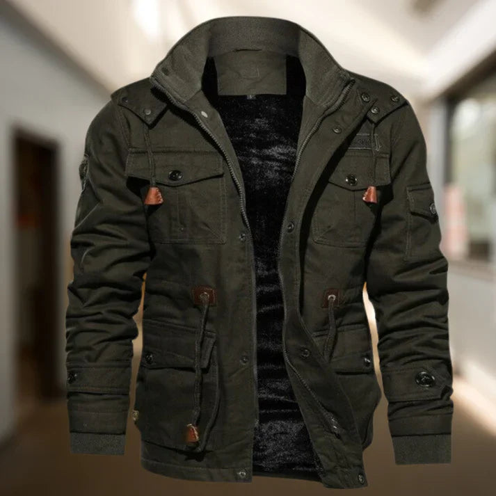 Preston | Men's Hooded Military Jacket - Image 2