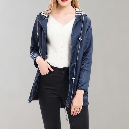 Kathy | Women's Longline Hooded Rain Jacket - Image 1