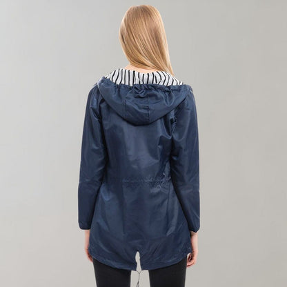 Kathy | Women's Longline Hooded Rain Jacket - Image 3