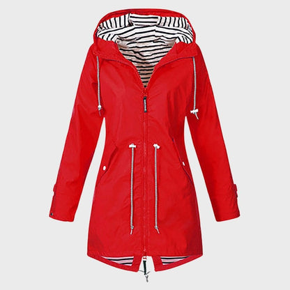 Kathy | Women's Longline Hooded Rain Jacket - Image 4