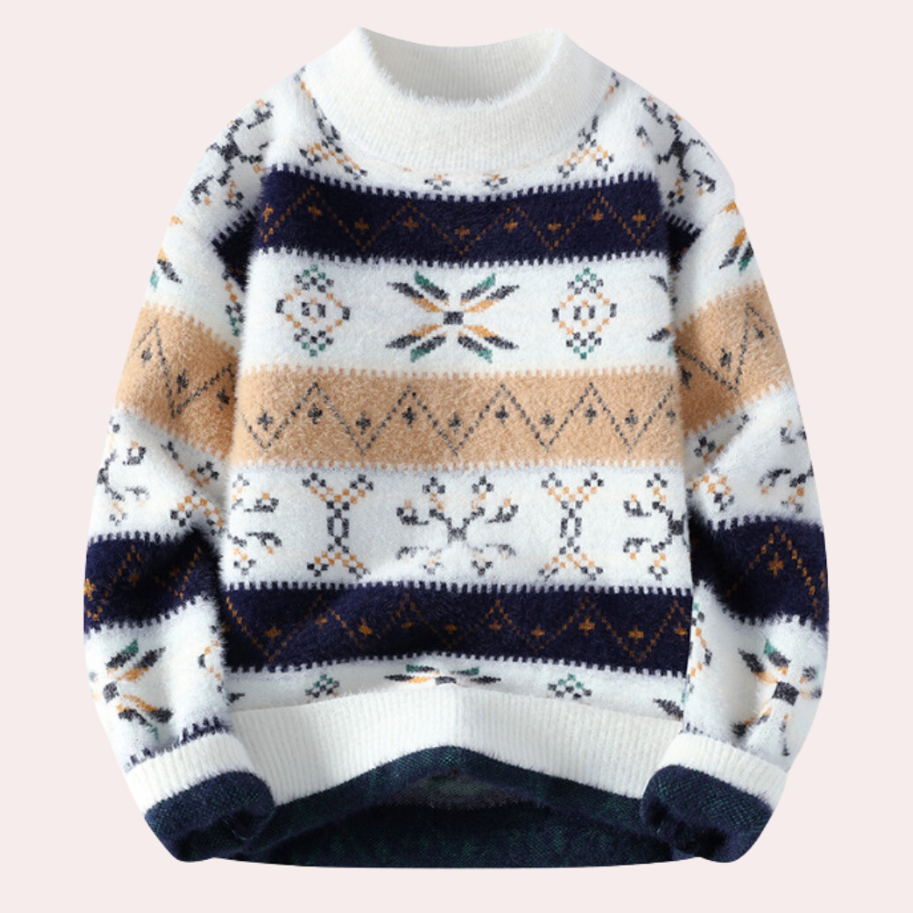 Morgan | Men's Patterned Crew Neck Sweater - Image 2