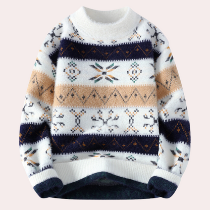 Morgan | Men's Patterned Crew Neck Sweater - Image 2