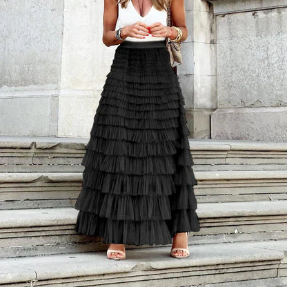 Theresa | Elegant Tulle Midi Skirt for Women - Image 4