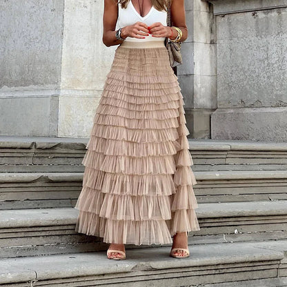 Theresa | Elegant Tulle Midi Skirt for Women - Image 1