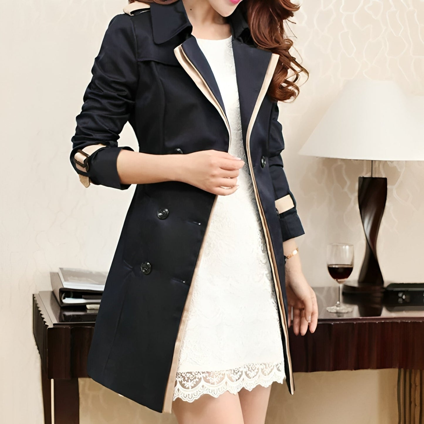 Linda | Women's Double-Breasted Trench Coat - Image 2